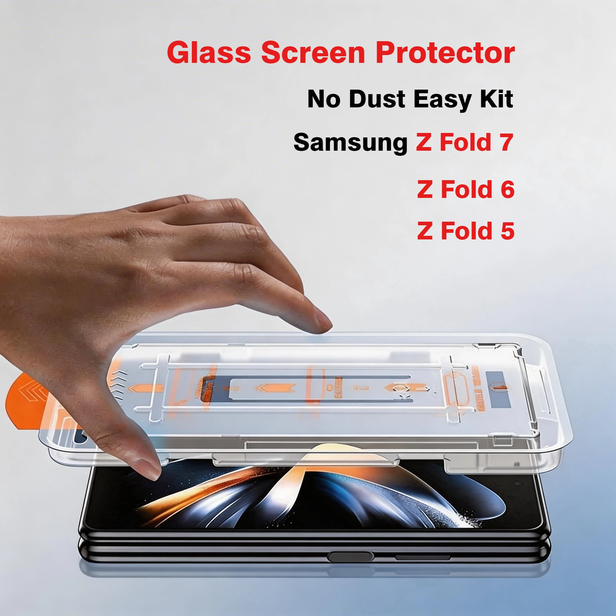 

2Pcs Tempered Glass For Samsung Galaxy Z Fold 7 6 5 Fold7 Screen Protector Dust Free With Easy Installation Kit