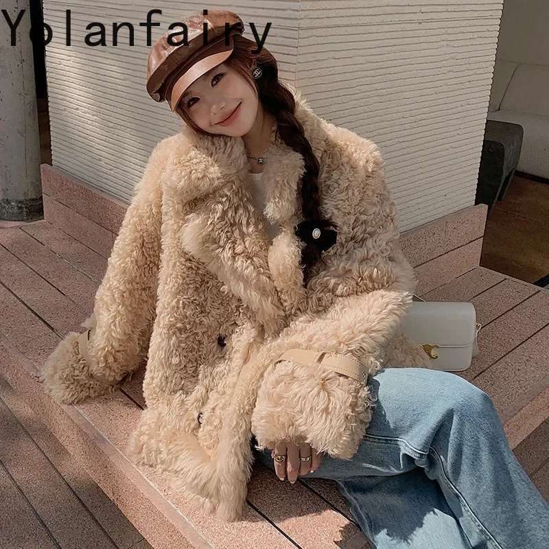 

Natural Tuscany Fur Jacket for Women 2023 Real Fur Coat Womens Winter Luxury Loose Leather Fur Coats Outerwears Jaqueta Feminina