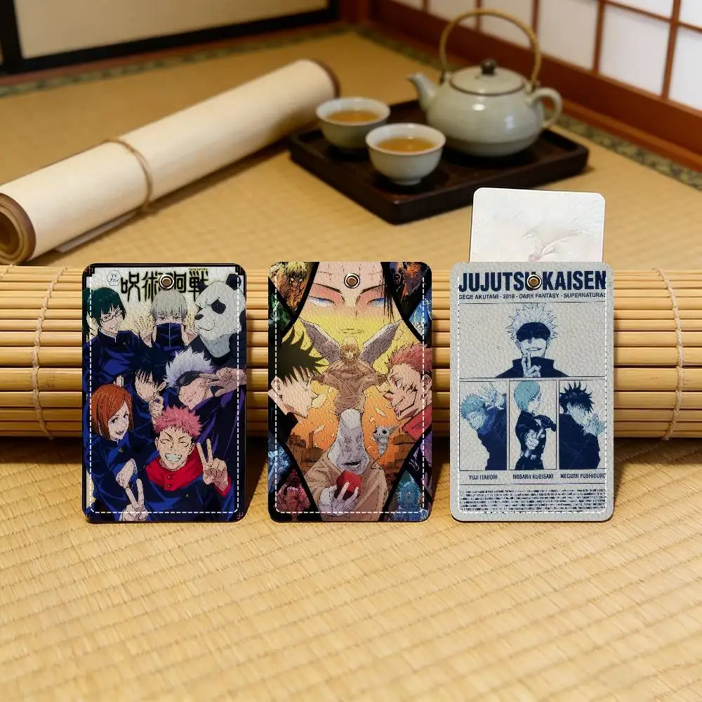 Japan Anime J-Jujutsu classic Kaisen  Fashion Leather Card Wallet  Slim ID Protector for Office and School
