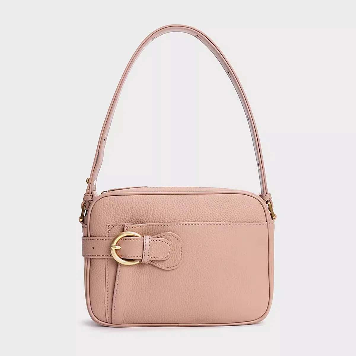 

2026 New Style First-Layer Cowhide Small Square Bag, Solid Color Commuter Tofu Bag, Genuine Leather Women's Bag, High-End Handbag and Shoulder Bag