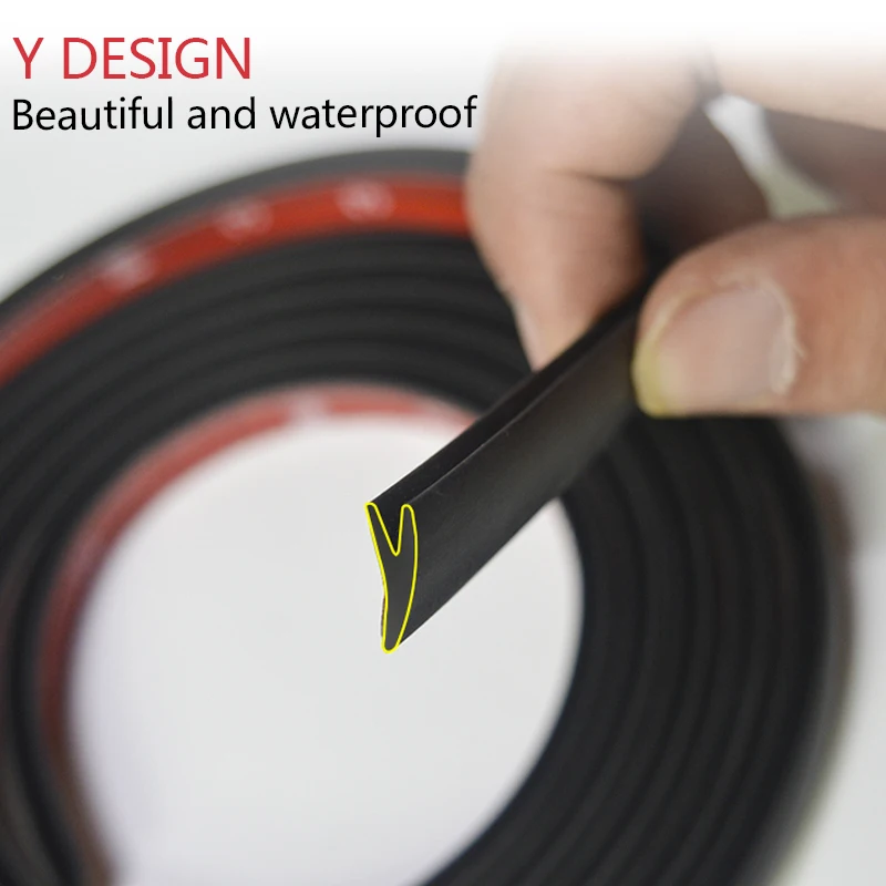 SEAMETAL Y Shape Windshield Seal Strip Rubber Window Gap Filler Car Front/Rear Window Weather Strip Sound Insulation Seal Strip