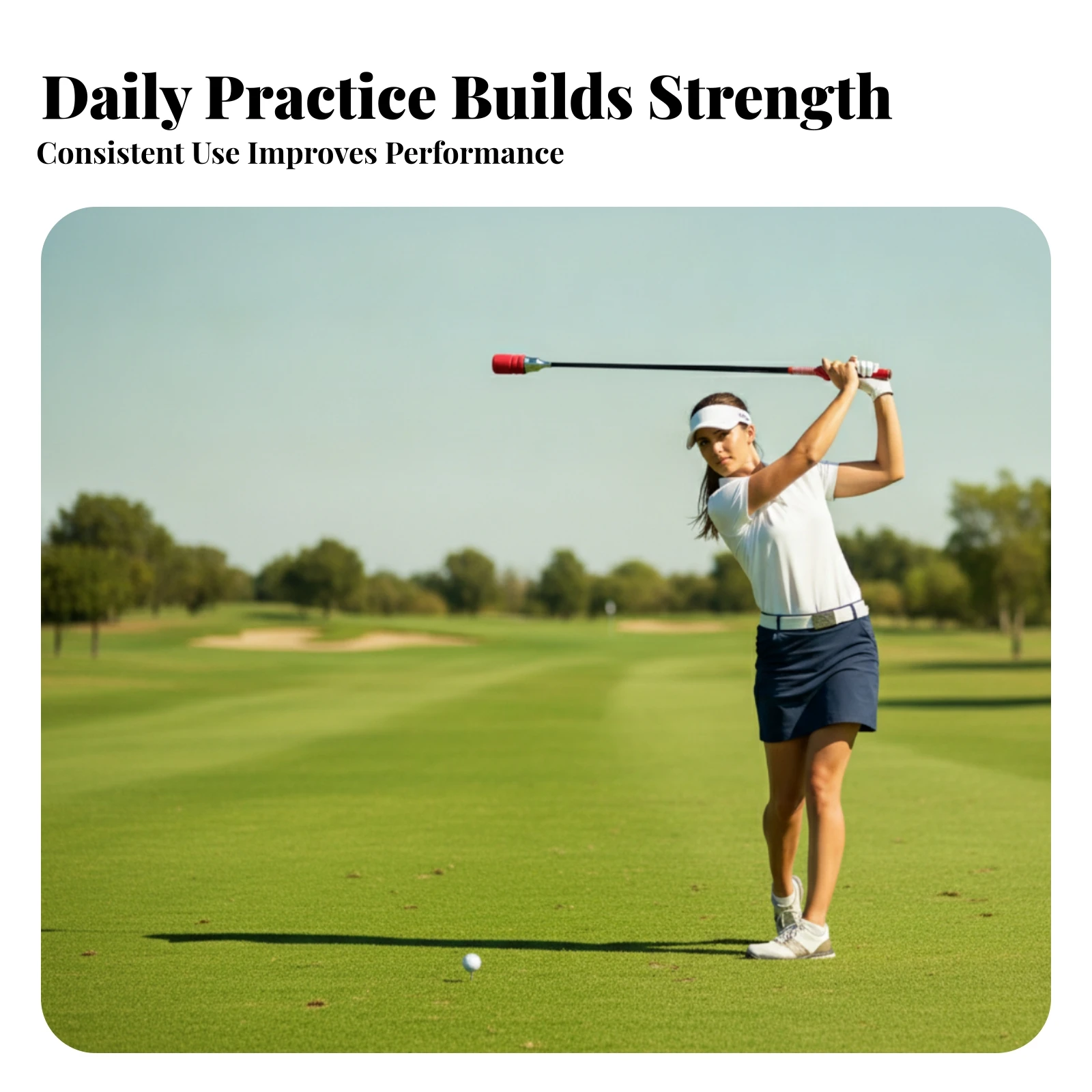 Bag-Sized Golf Swing Practice Aid Golf Training Stick Stainless Steel Tempo Practice Aid - view 2