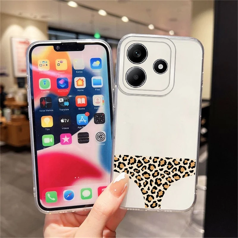 เคสโทรศัพท์ลายเสือดาวตลกๆ นุ่ม สำหรับ Xiaomi Redmi Note 12S 12 10S 11S A4 9 9S 14 Pro Plus 13 14C 13C 11