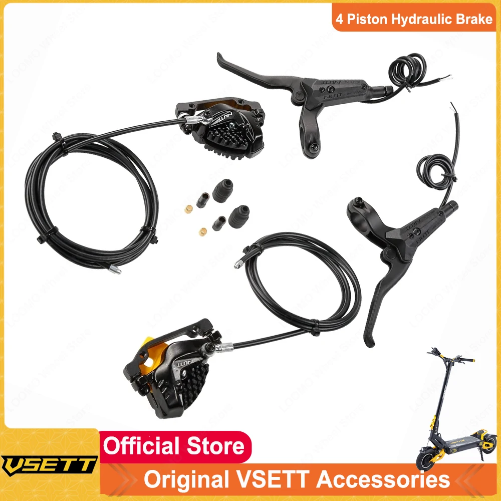 Upgraded VSETT 10+ NUTT 4 Piston Hydraulic Brake Kit Only Suit for VSETT 10+ Electric Scooter Full Oil Hydraulic Brake Set