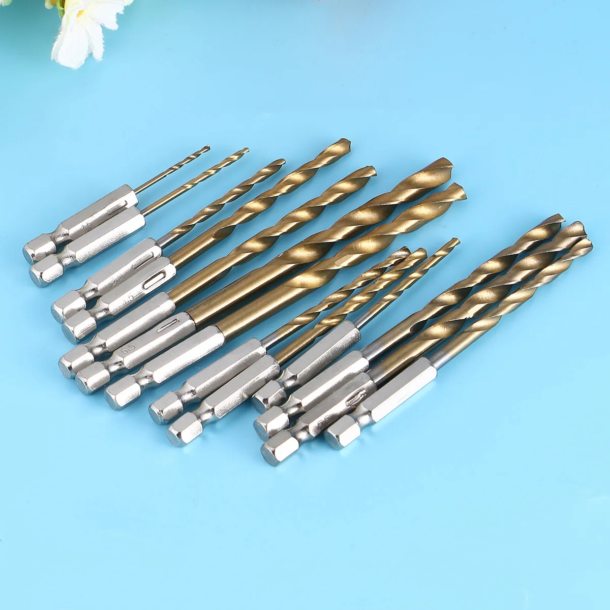 13pcs Drill Bit Set 1.5-6.5Mm Titanium Coated Hss Hex Shank For Cordless Screwdriver Machining Drill Hard Material - Image 6
