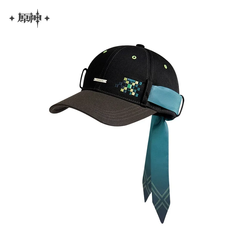 

Sunsyea Genshin Impact Official Merch miHoYo Original Kinich Denim Baseball Cap With Ribbon