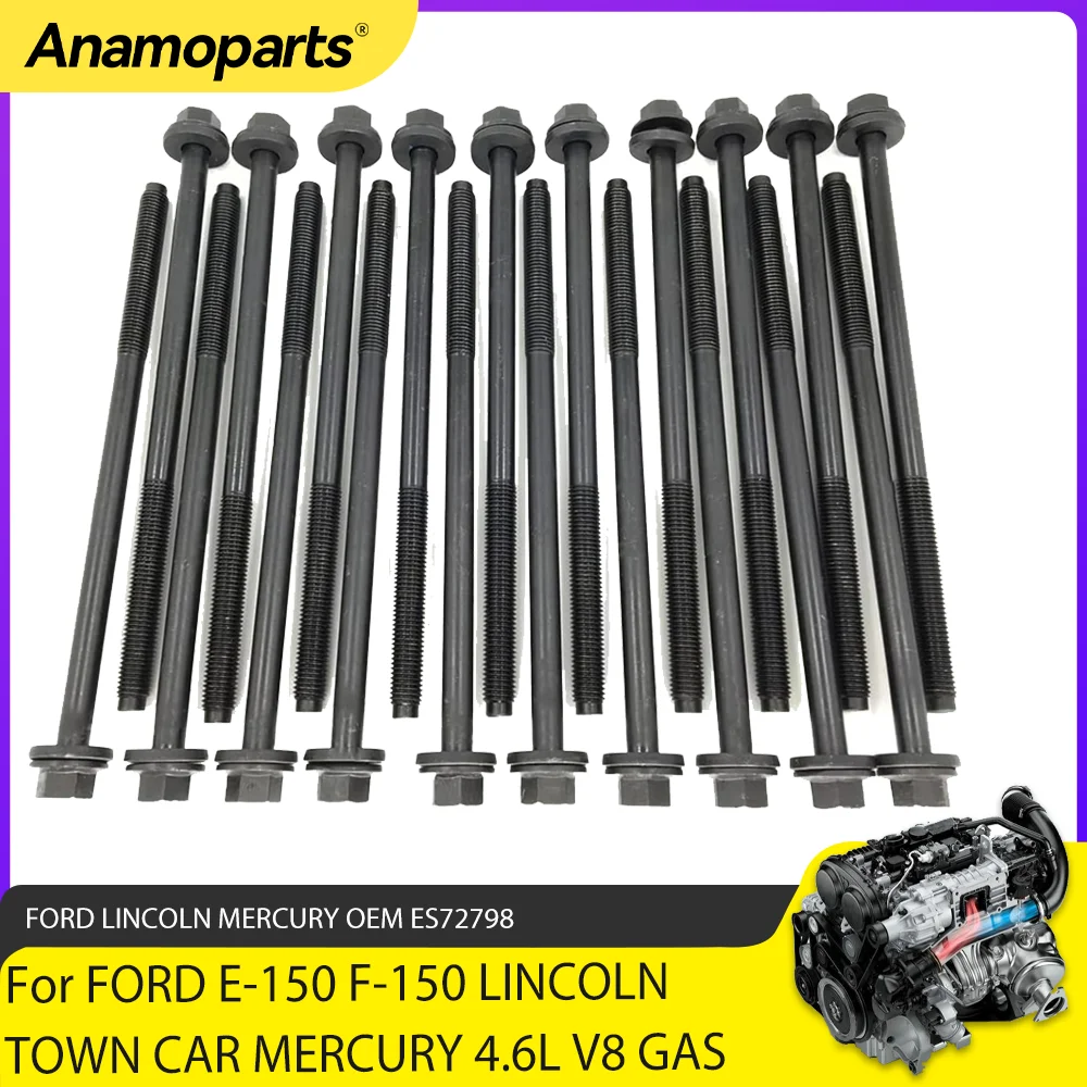

Engine Parts Cylinder Head Bolt Kit Fit 4.6 5.4 L For Ford F-150 E-150 Mustang Expedition Lincoln 4.6L 5.4L V8 GAS ES72798