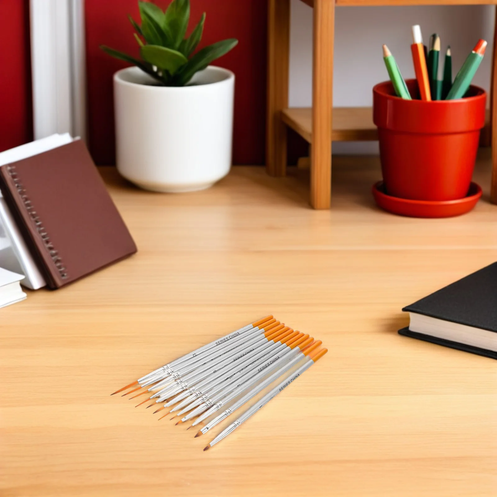 

12pcs Liner Brushes For Fine Detail Watercolor Painting Soft Nylon Tip Professional Brush Set Watercolor Supplies Art Tools