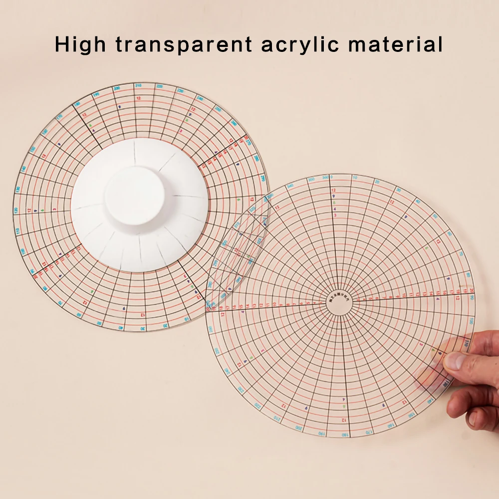 Pottery Tool Full Circle Dividing Ruler Multi-Function Aliquot Body Drawing Measurer Equalizer Circular Divider for Ceramics
