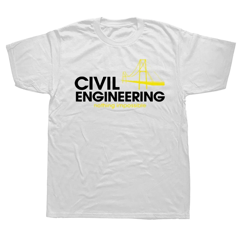 Short Sleeve O-Neck Structural Engineering Students Gifts T-shirt Men Funny Civil Engineer T Shirts Graphic Cotton Streetwear