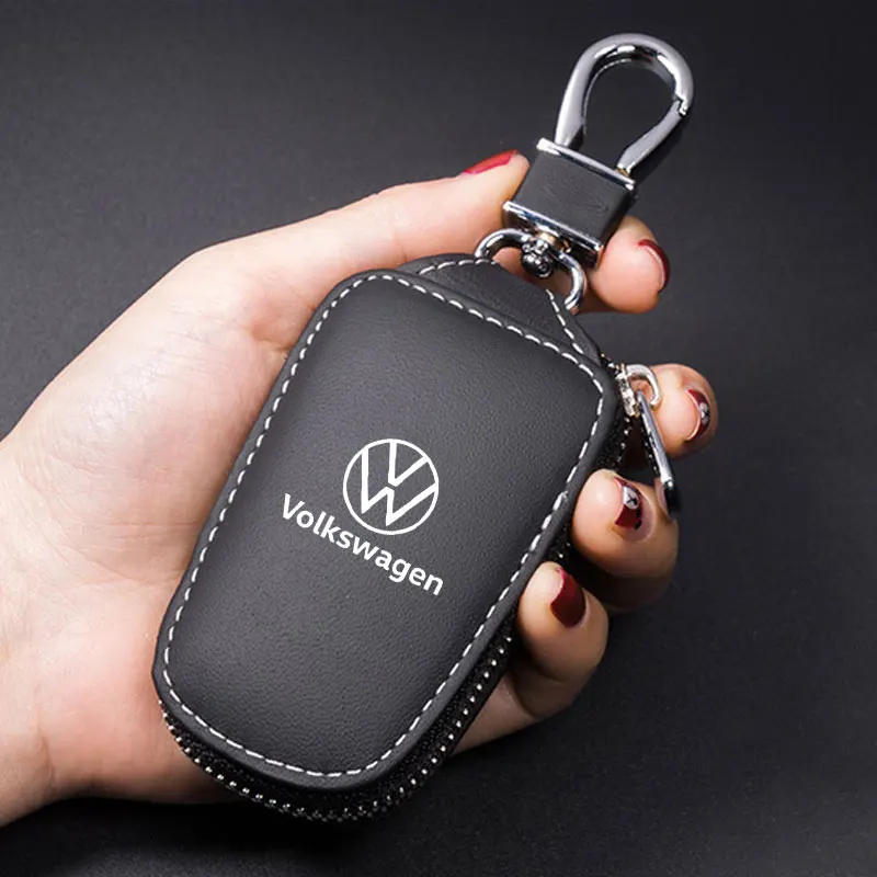 Car Keychain Covers Key Wallets Key Storage Bag For Volkswagen VW Golf MK4 5 6 7 A4 5 6 Voyage ID6 ID7 Tiguan mk1 mk2 Accessorie