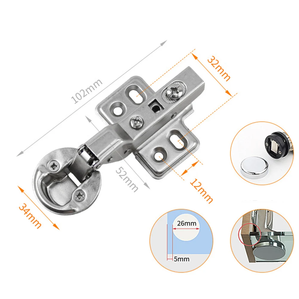 Cabinet Door Hinge 26mm Glass Door Hinge Built To Last High-quality Plastic Precision Crafted Reliable Support