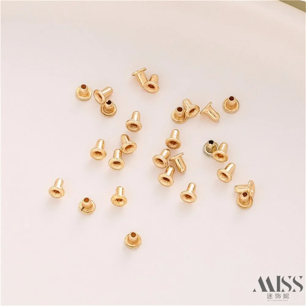 

14K Gold Bullet Mushroom Ear Plug DIY Handmade Ear Buckle Anti Slip Fixing Ear Nail Ear Hook Ear Accessory