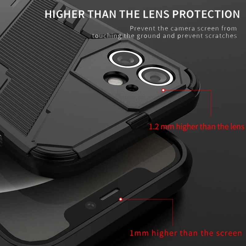 For Oppo Reno 4 Lite Case Shockproof Silicone Bumper Holder Stand Armor Hard Back Cover Reno 4 Lite Phone Case For Reno 4 Lite