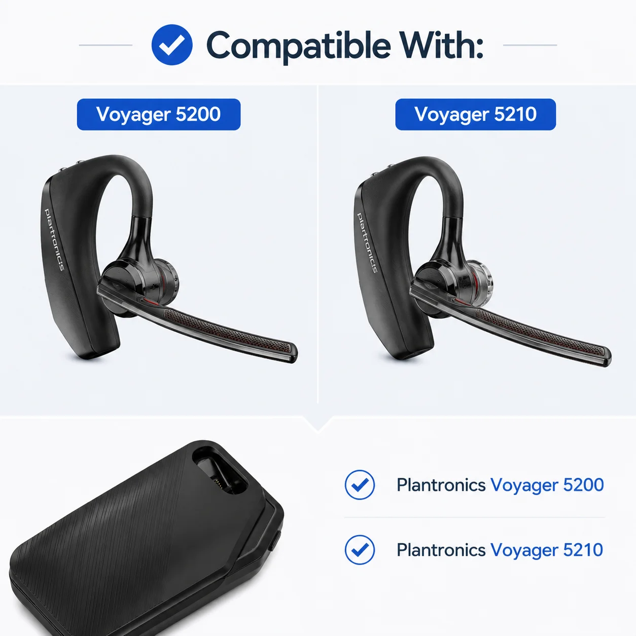 Zamienna obudowa ładująca do zestawu słuchawkowego Plantronics Voyager 5200/5210, przenośna stacja ładująca USB, zasilacz do słuchawek. — zdjęcie produktu 4