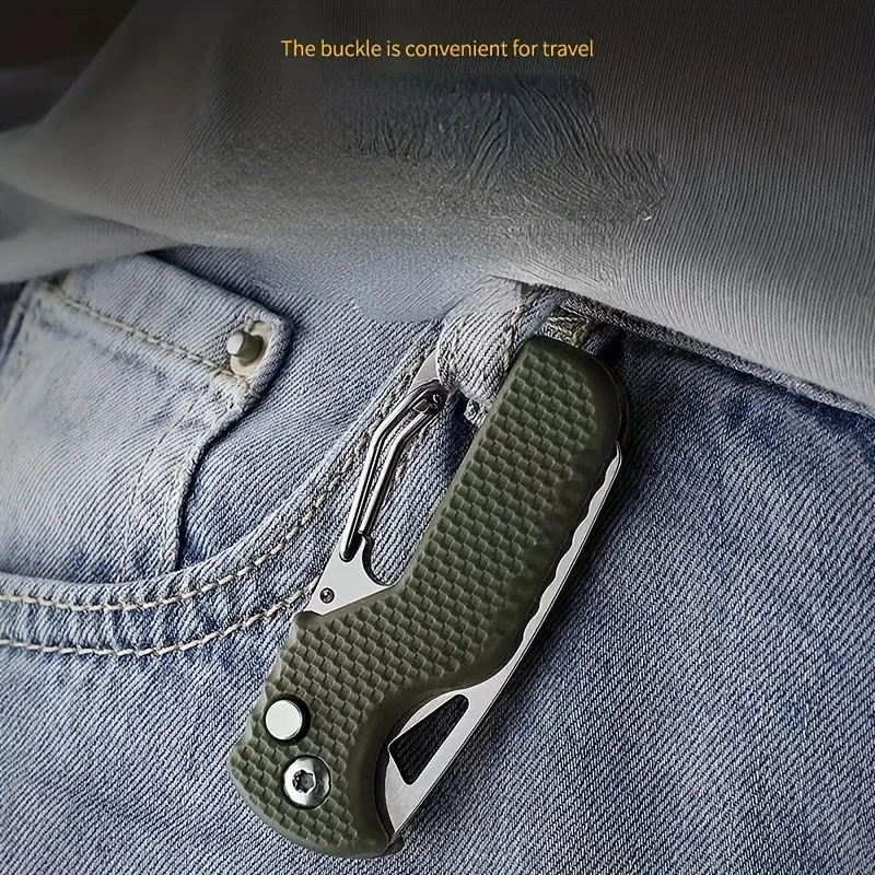 Multi Functional Outdoor Camping Portable Knife Keychain Serrated Hook Emergency Survival Tool Folding Quick Open Box Opener