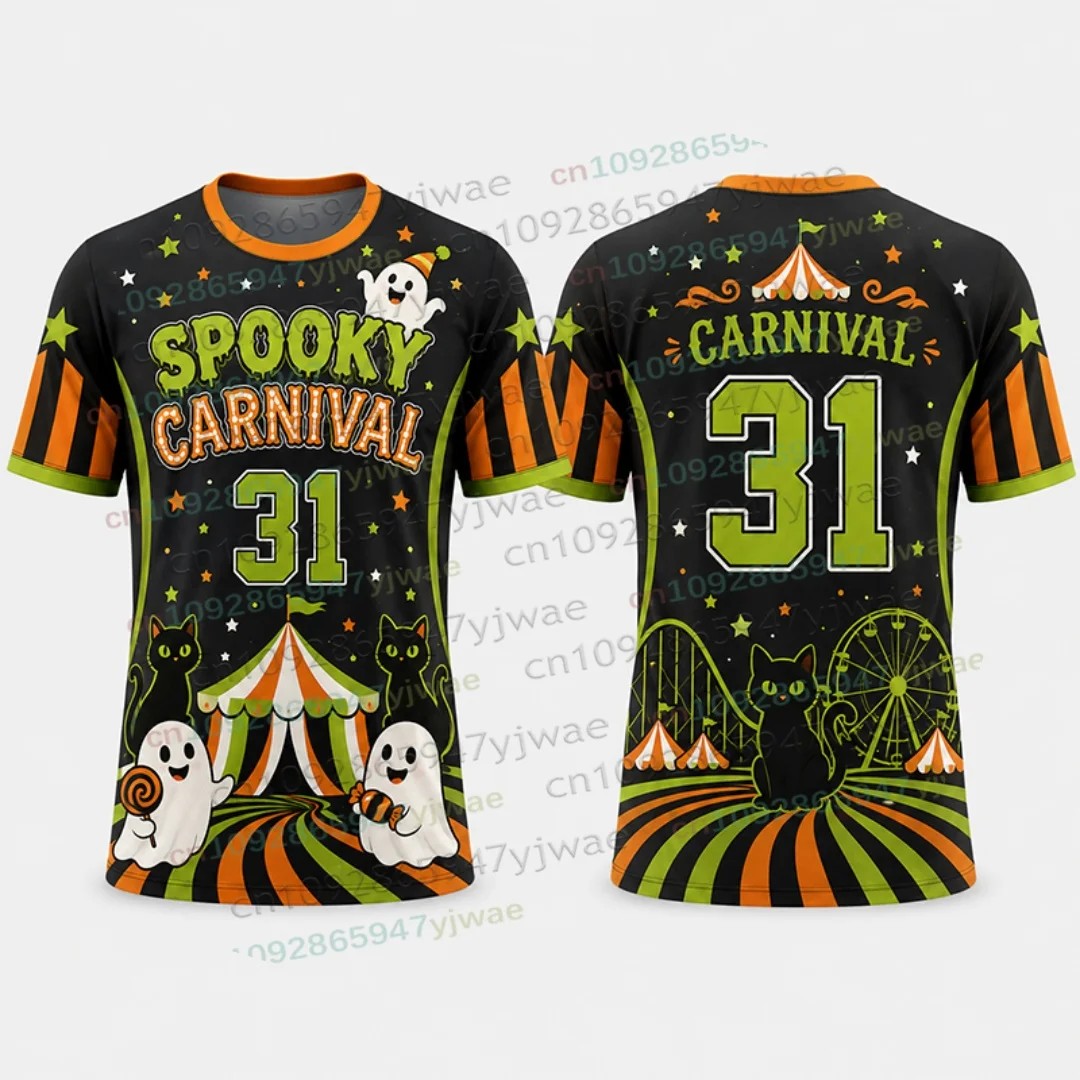 Herbst Halloween T-Shirt Kleidung für Männer und Frauen Kurzarm T-Shirt Kürbis 3D-Druck Harajuku T-Shirt Halloween Cosplay Herrenbekleidung – Detail 9