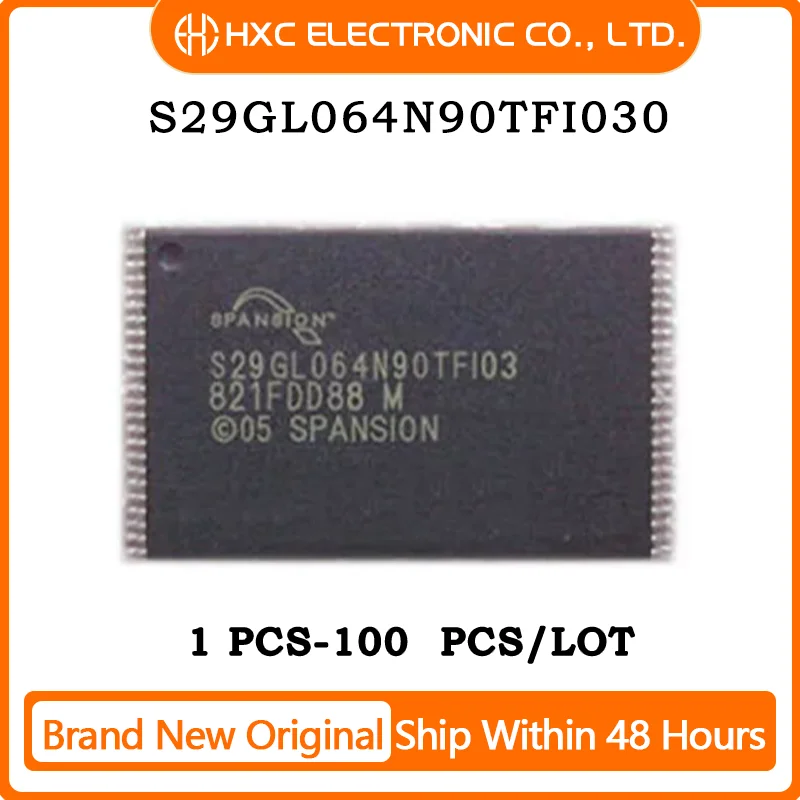 

Free Shipping 1PCS/10PCS/50PCS/100PCS S29GL064N90TFI030 TSOP-48 Brand New Original IC Chip