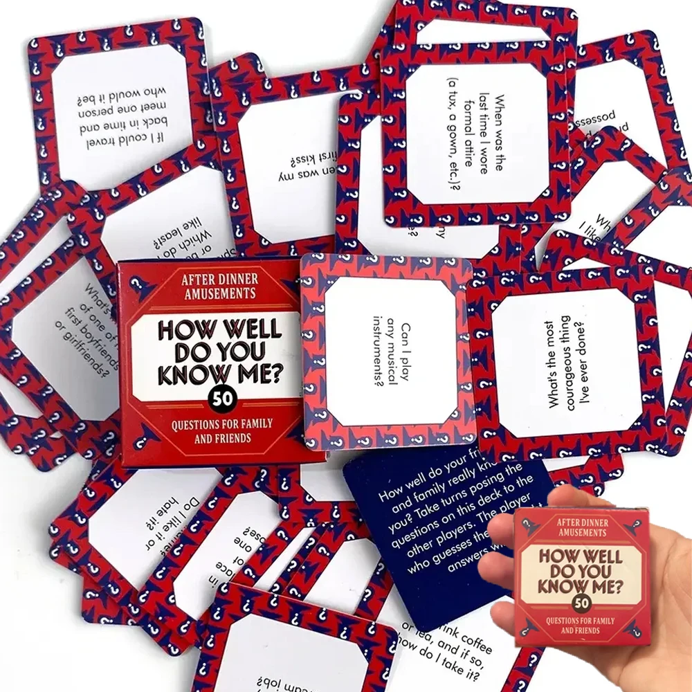 

Mini Box How Well Do You Know Me Board Games After Dinner Amusements Card Game For Family Entertainment And Friends Gathering