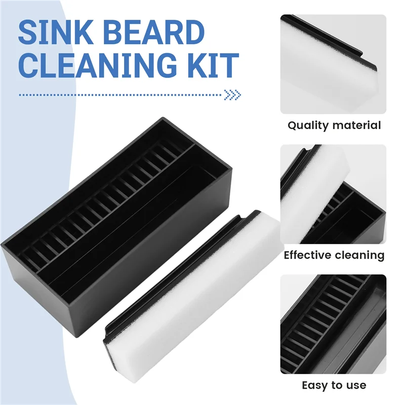 【Flash Sale】Beard Cleaning And Holder Set Cleaning Tool, 1Beard Cleaning And 1 Cleaning Bar Holder For Men Bathroom Sink Shaving