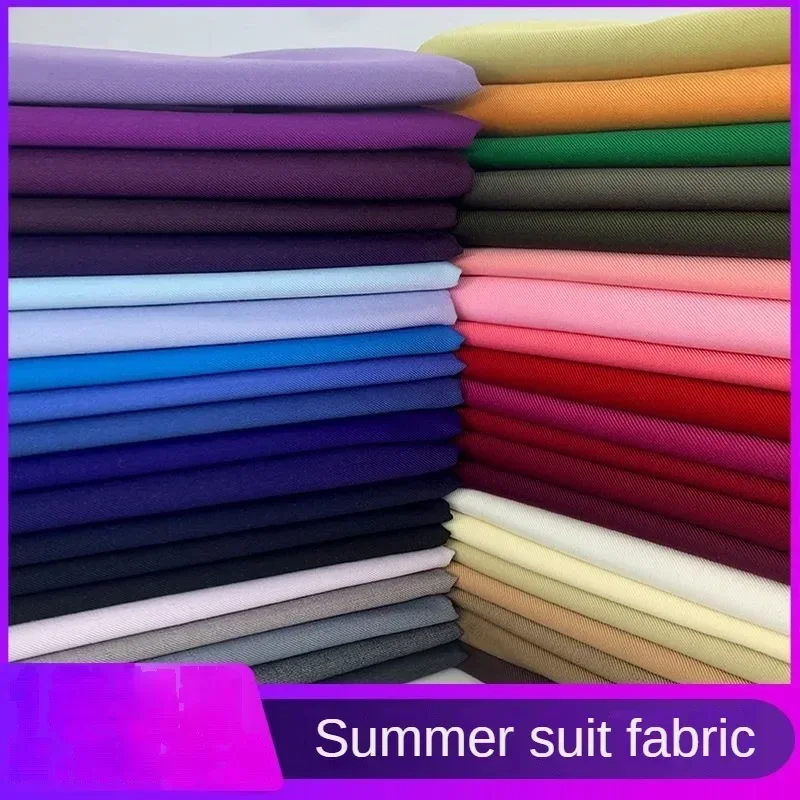 Summer Suit Fabric By The Meter for Men High Quality Skirt Pants Sewing Anti-wrinkle Women\'s Cloth White Black Blue Red Pink