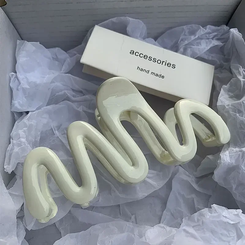 Épingle à cheveux ondulée en gelée colorée pour femmes et filles, Design de mode coréen, doux, Simple, pince à cheveux irrégulière, couvre-chef, vente en gros, 2023