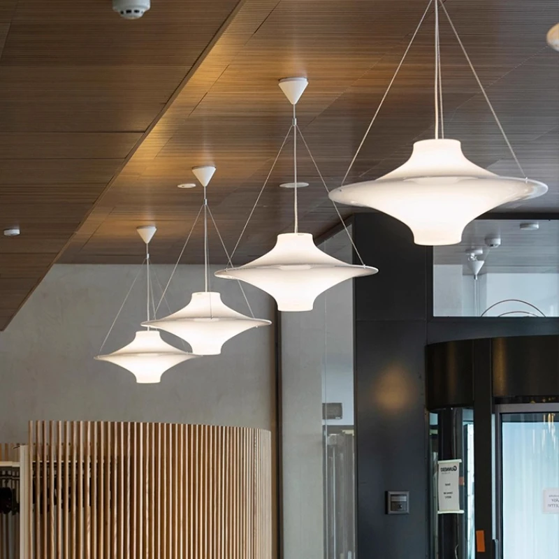 

Medieval, dining room bar seagull chandelier French retro study light creative living room bedroom flying saucer light