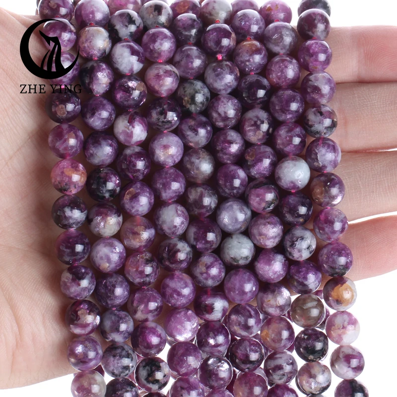 New Natural Phosphosiderite Beads Tanzanian Purple Emerald Stone Round Loose Beads For Jewelry Making DIY Bracelets 8 10mm 15\