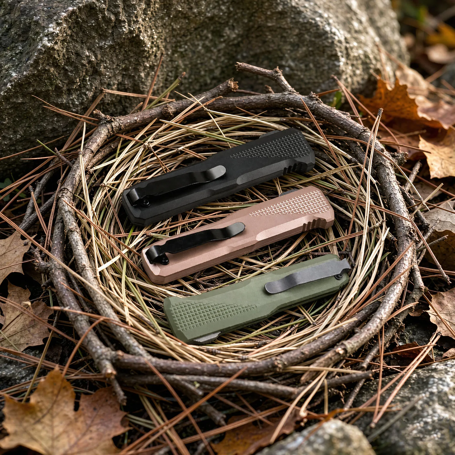 Outdoor Pocket Knife 6061 T6 Aluminum Handle Camping Hiking Tool Black Champagne Green EDC Utility Multi-Purpose Portable Gadget