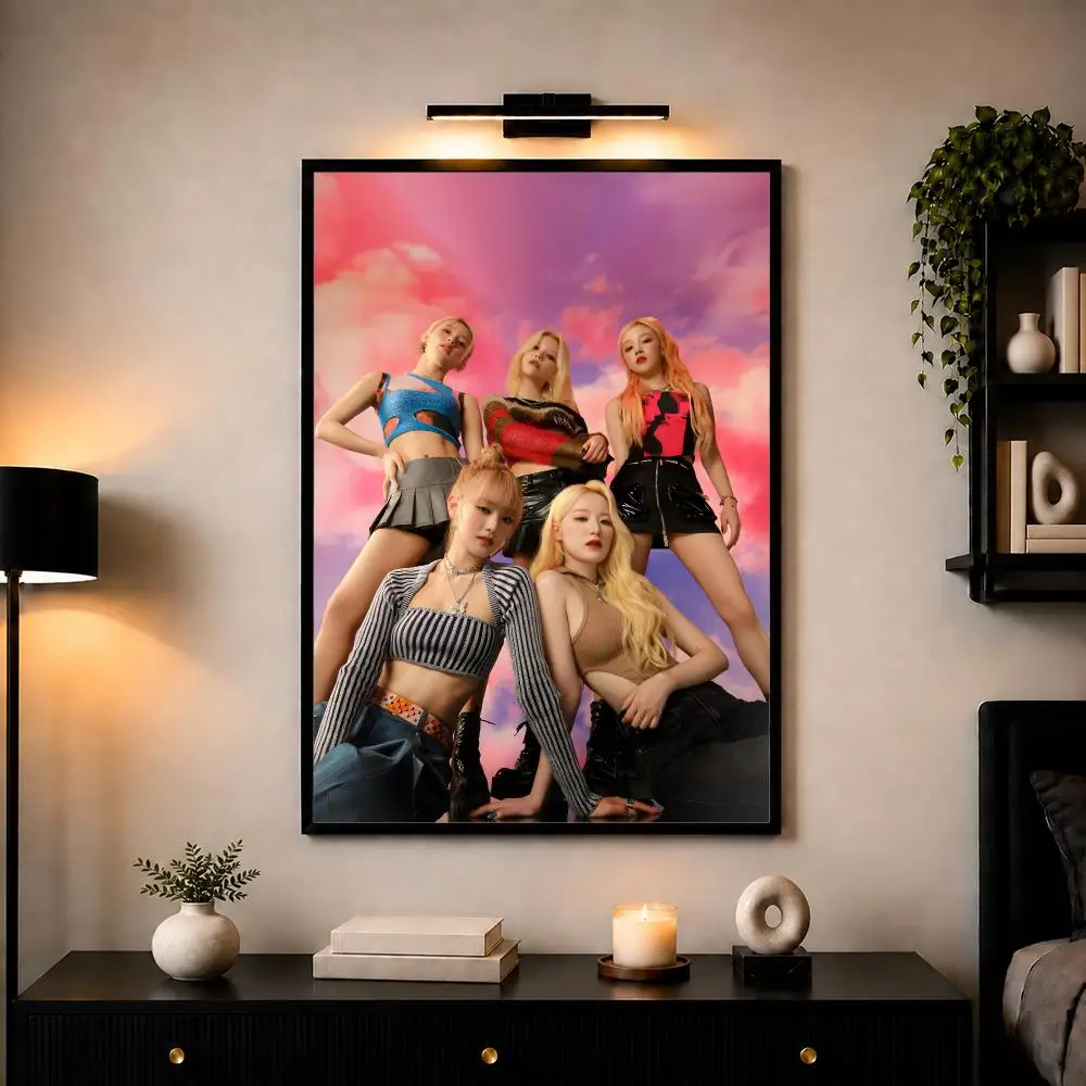 Popular Kpop Girl Group I-ITZY Poster Wall Art Print Sticker for Bedroom Living Room Dorm Office Modern Home Decor - view 4