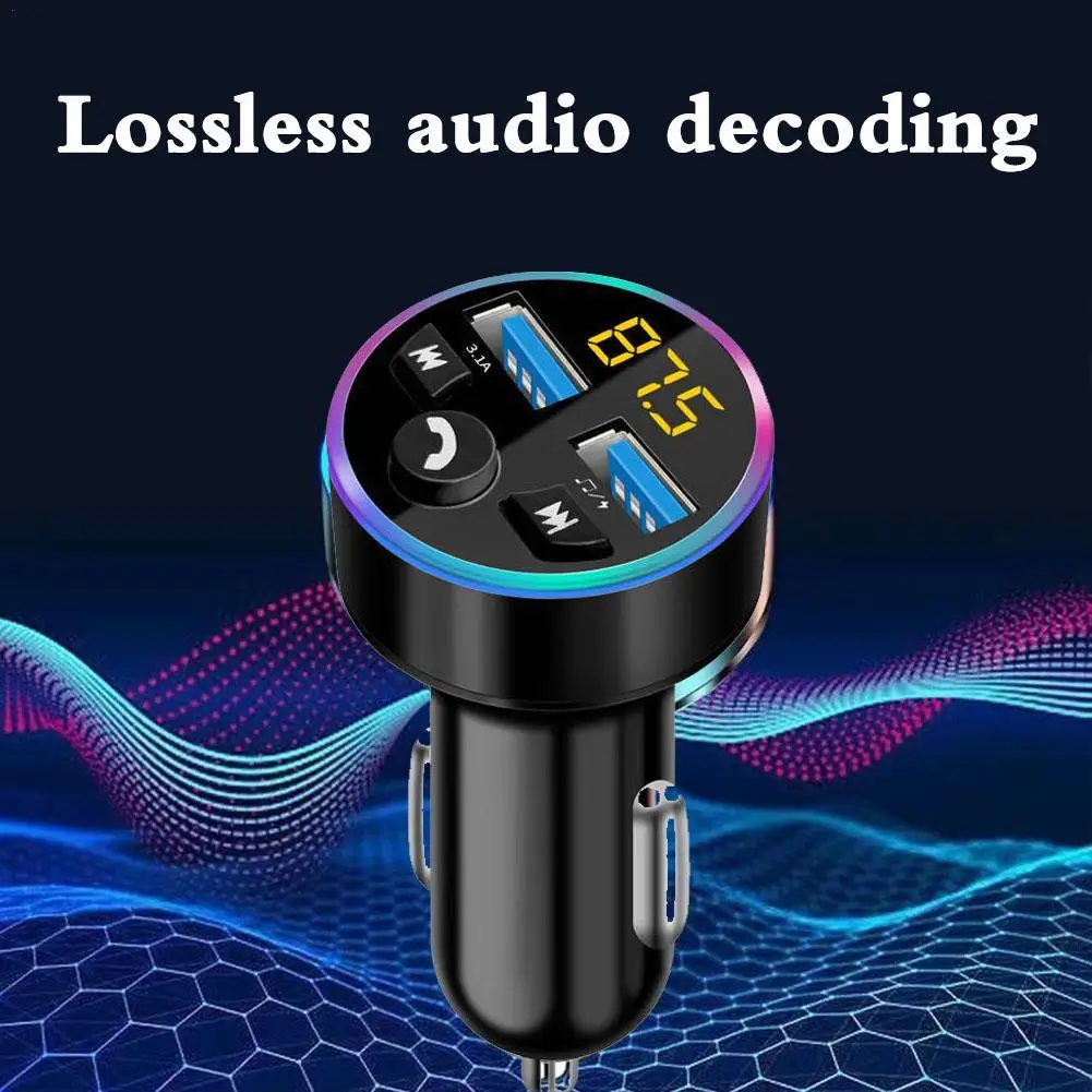 

Car Bluetooth-compatible Receiver With Lossless Audio Quality MP3 Player, Car Adapter With Cigarette Lighter Socket And Charger