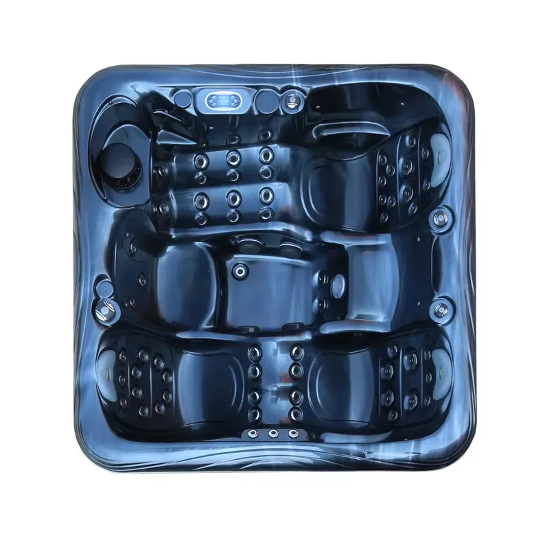 Modern White Acrylic Spa Bath 4 Person Control European Style