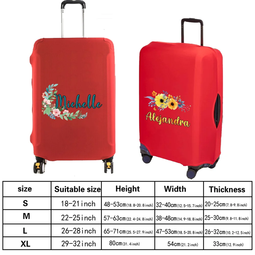 Personalized Customized Elastic Thickened Simple Printed Pattern Protective Cover Scratch-resistant Travel Trunk Lid.
