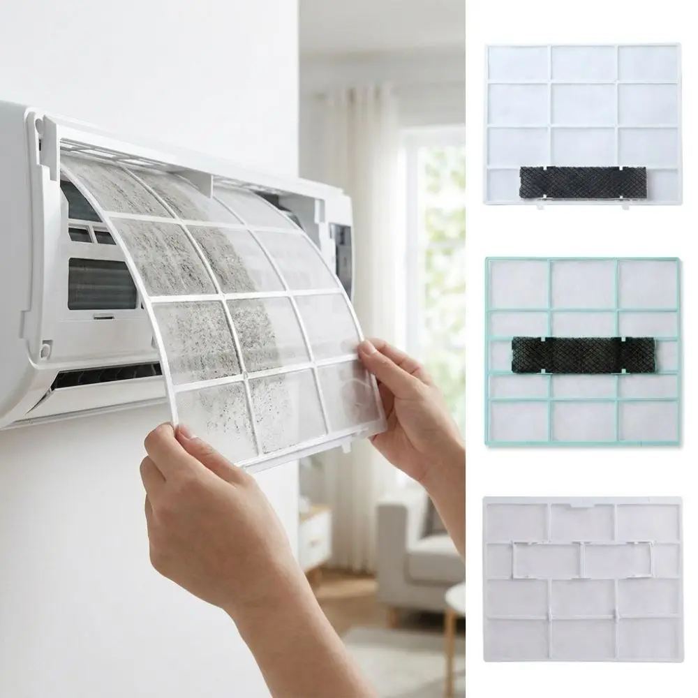High Density Air Conditioner Filter Screen Antibacterial Plastic AC Anti-Dust Filter Net Thickened Purify Outlet Air