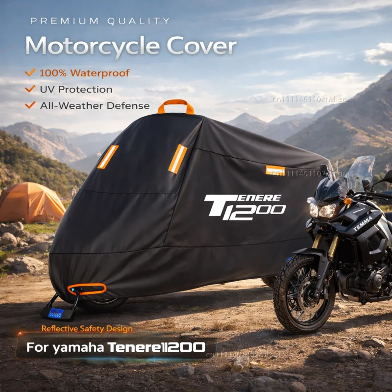 

Чехол для мотоцикла Yamaha 1200 2014-2021, водонепроницаемый, утолщенный, из полиэстера, с защитой от УФ-излучения, дождя, пыли и солнца, всепогодный чехол