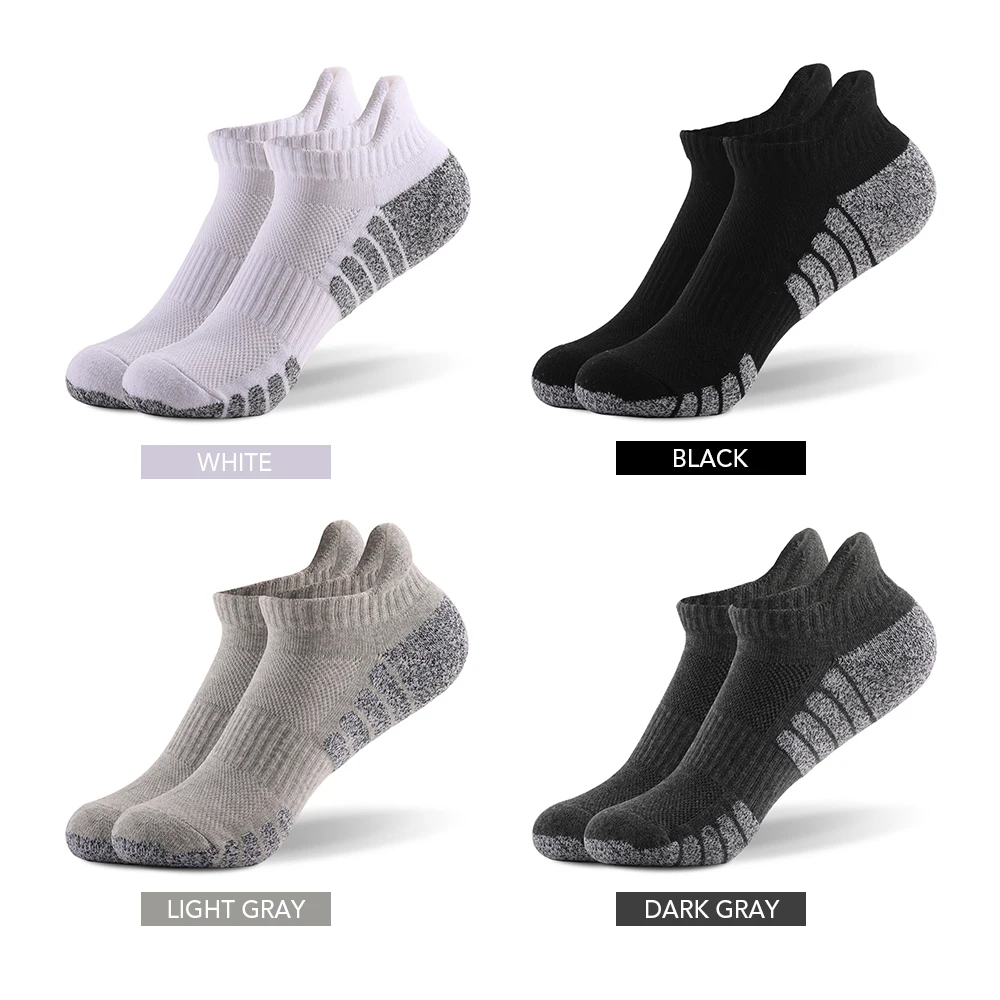 6/12Pairs Sport Ankle Socks Athletic Low-cut Sock Thick Knit Sock Outdoor Fitness Breathable Quick Dry Wear-resistant Warm Socks