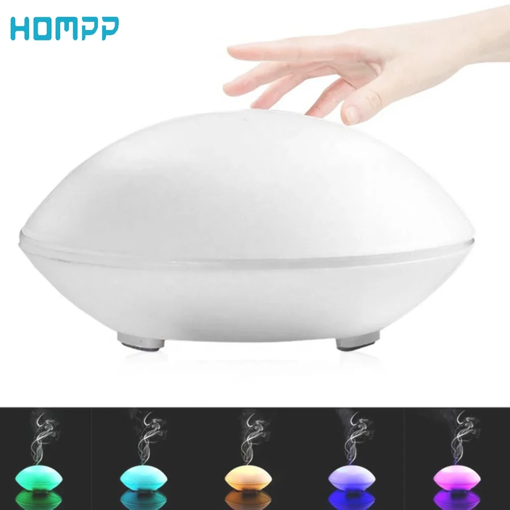 USB Essential Oil Diffuser Small Shell Shaped Ultrasonic Air Aroma 7 LED Lights Valentines for Home Gift 80ml Mini Humidifier