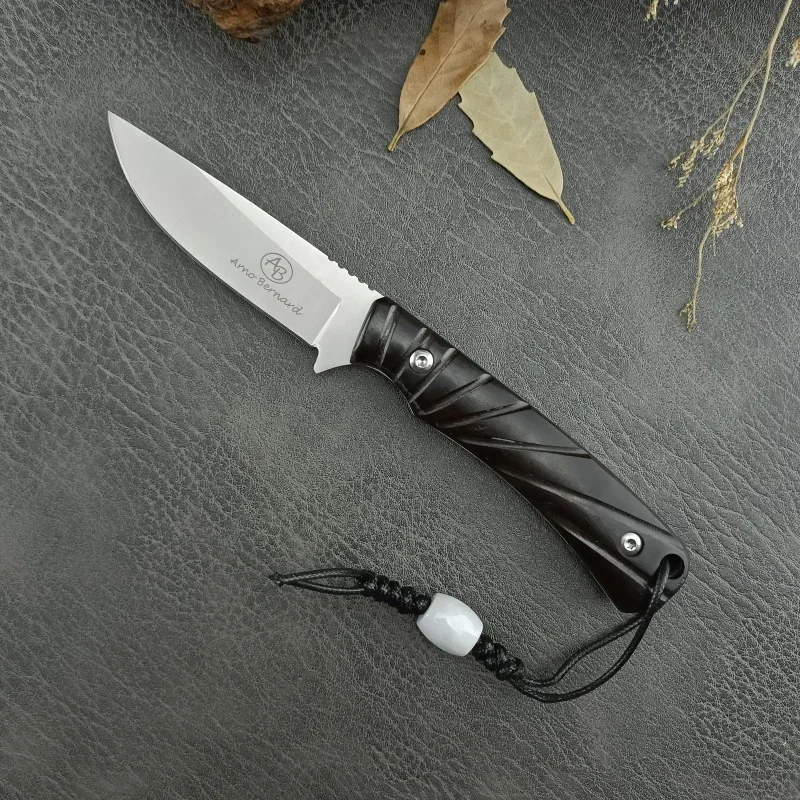 

Прочный прямой нож с деревянной ручкой 5CR13MOV, лезвие для кемпинга, охоты, рыбалки, резки, многофункциональные тактические ножи