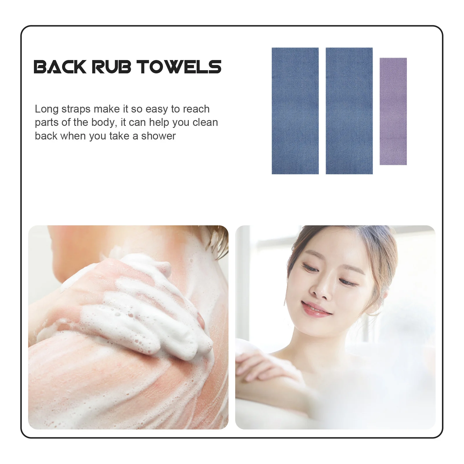 3 قطعة منشفة حمام اللوف التقشير الظهر الغسيل إزالة الجلد الميت حزام طويل لوازم الاستحمام أداة تنظيف الجسم