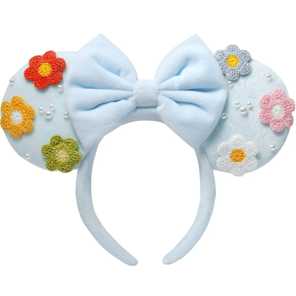 1 Stück süßes Haarband mit Mausohren, süße Schleife, Pailletten, Prinzessinnen-Stirnband, handgefertigt, für Fotoshootings, Partys, Festivals, perfekte Geschenke