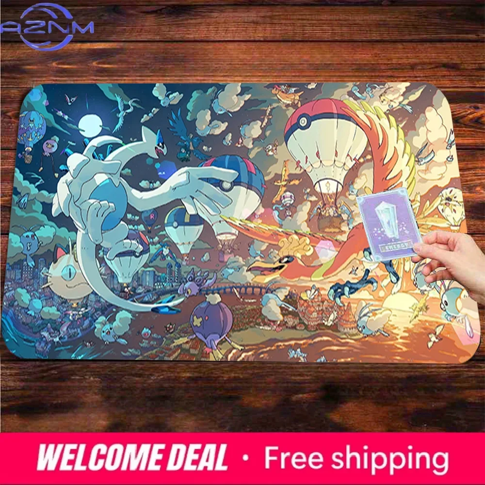Lugia & Ho-Oh Fantasy Scene Gaming Mouse Pad Large Non-Slip Desk Mat