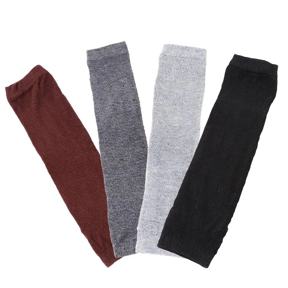 ผู้หญิงสีดําโครเชต์อินเทรนด์ฤดูหนาว Unisex หญิง WARM Mittens ยาว Fingerless ถุงมือแขน