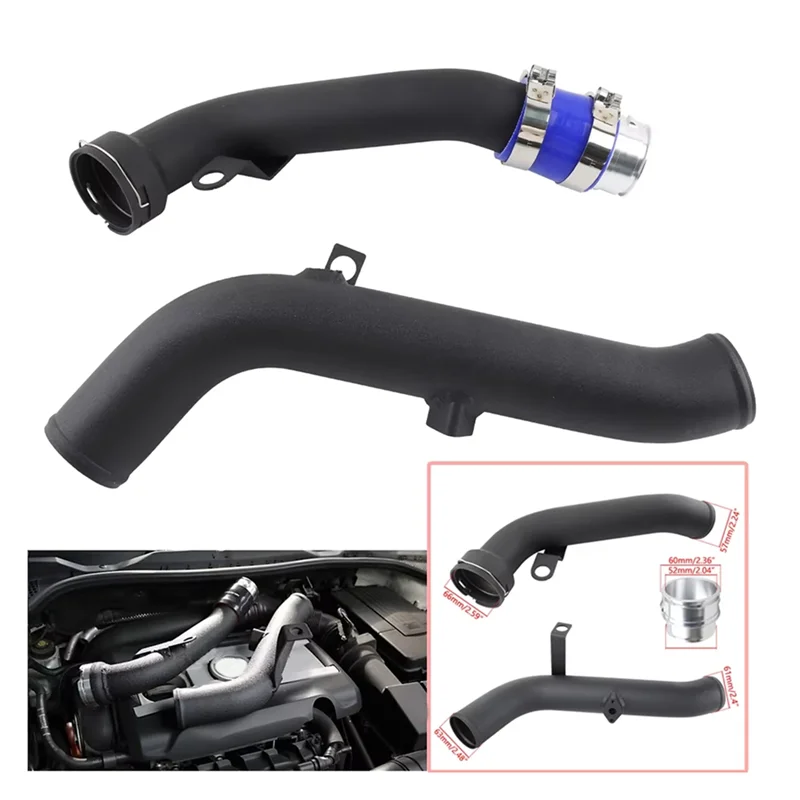 

Conversion Turbo Discharge Pipe Kit Turbocharger Aluminum Piping Turbo Discharge Pipe Kit For VW EA888 Turbo Discharge Pipe Kit