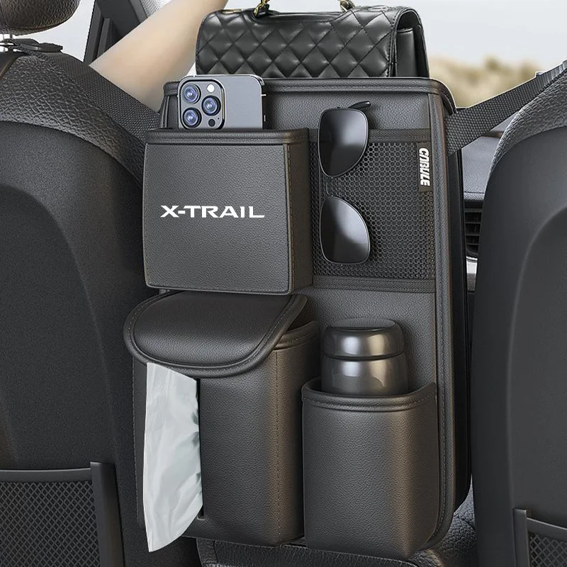 Bolsa de almacenamiento media para asiento de coche, organizador colgante con reposabrazos para Nissan x-trail T30 T31 T32 T33, soporte para bolso, almacenamiento de pañuelos de bolsillo