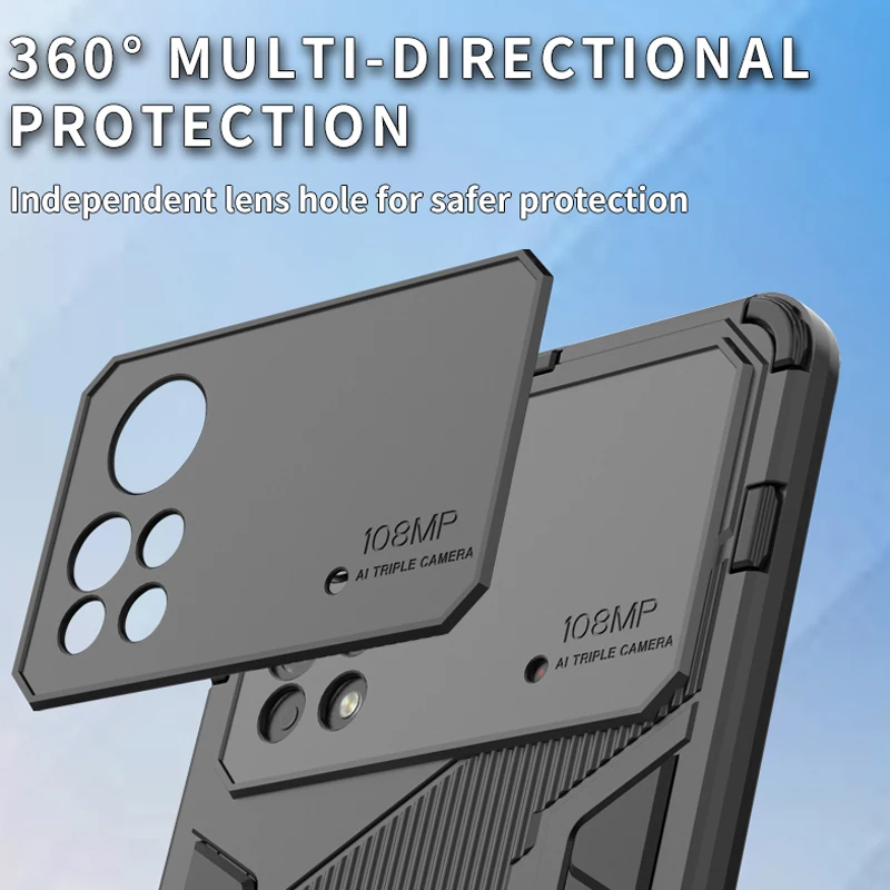 Case For Xiaomi Redmi Note 12 12S 12C Shockproof Armor Back Coque for POCO X3 X4 X5 X6 F3 GT F4 F5 Pro M4 M5 M5S 5G Phone Cover