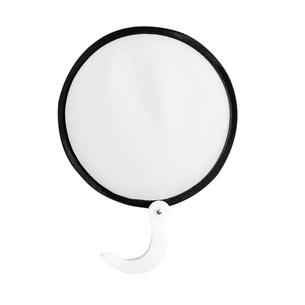 Handheld Fan Portable Foldable Round Fans Simple Mini Blank Fan Plastic Decorative Fan Home