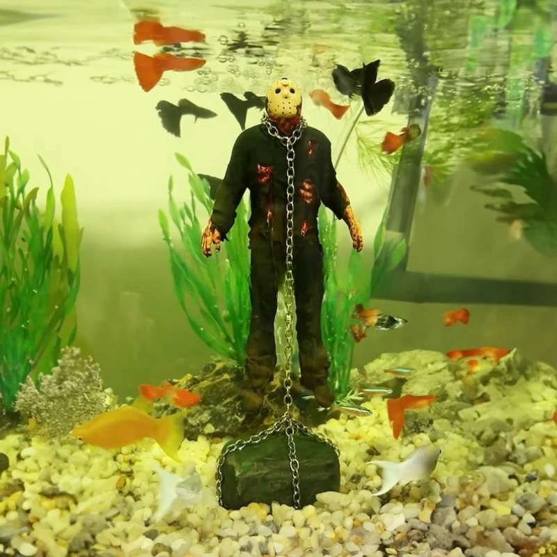 fish tank accessories jason voorhees Underwater Resin Lamp  ResinViet Jason Fish Friday The 13th