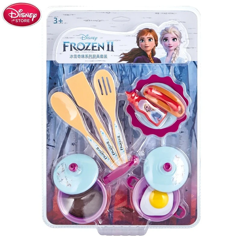 Frozen 2 Kitchen Toy Food Cookware Pot Pan Kids Pretend Cook Play Cake Stand Toys Kids Princess Anna Elsa Children Gift view 5
