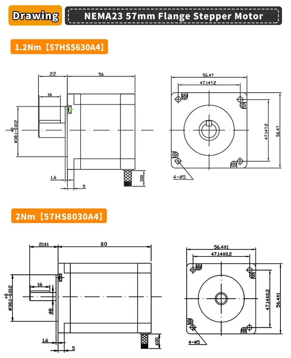 2PH 57 Open Loop Stepper Motor Drive Kit with USB Control Board Nema23 Motor Drive Kit 1.2-3NM for CNC Router Textiles Machines