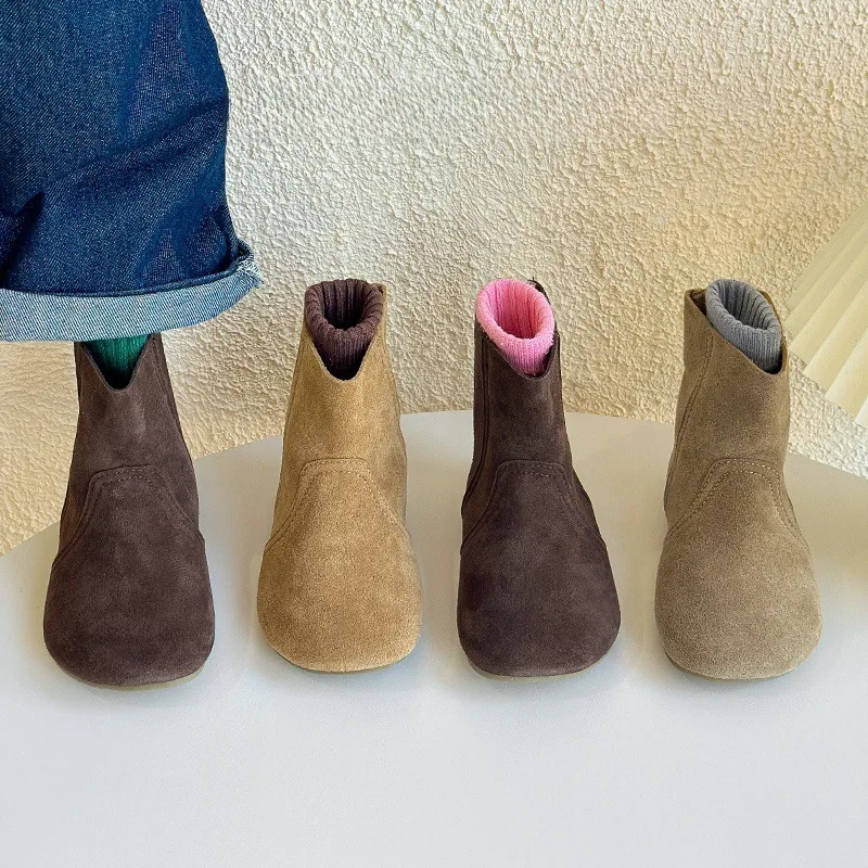 Botas High Quality Girl Boot 2025autumn New Super Soft Girl Shoe Brand Princess Shoe Casual Mid Length Boot Versatile Women Boot